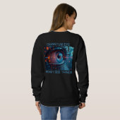 Quantum Eye things women black sweatshirt back (Schwarz voll)