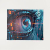 Quantum Eye Wandteppich (Vorderseite (Horizontal))