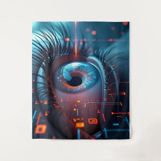 Quantum Eye Wandteppich (Vorderseite)