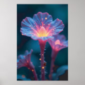 "Quantum Flora – Galactic Blooms in Obsidian Light Poster (Vorne)