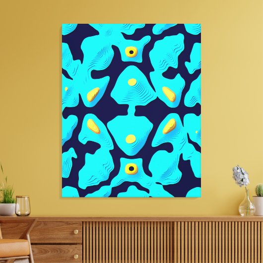 Quantum Floral Pattern Design  Leinwanddruck (Insitu (Wohnzimmer))