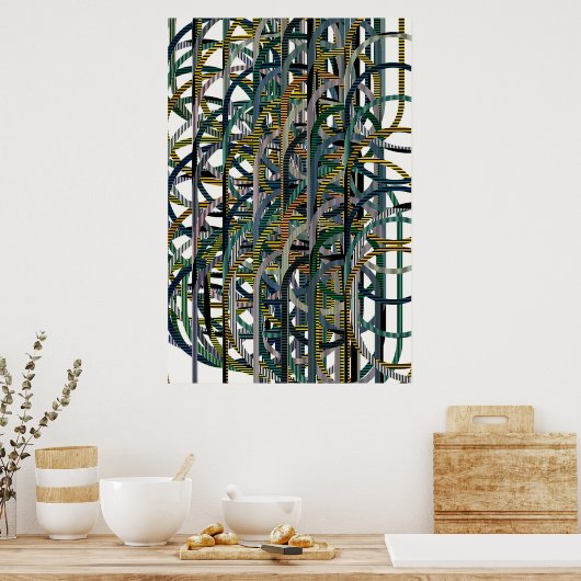Quantum Geometric Pattern Poster (Küche)