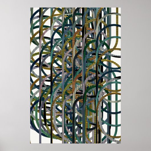 Quantum Geometric Pattern Poster (Vorne)