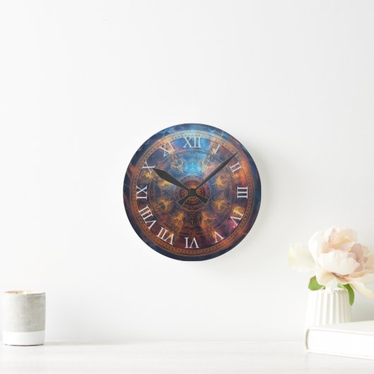 Quantum Halo Matrix Runde Wanduhr (Zuhause)