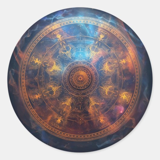 Quantum Halo Matrix Runder Aufkleber (Vorderseite)