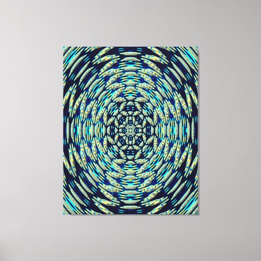 Quantum Mandala Art Leinwanddruck (Vorderseite)