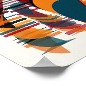 Quantum Mechanics Bauhaus Pattern Poster (Ecke)