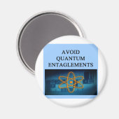 QUANTUM-Mechanik. Magnet (Vorderseite/Rückseite)