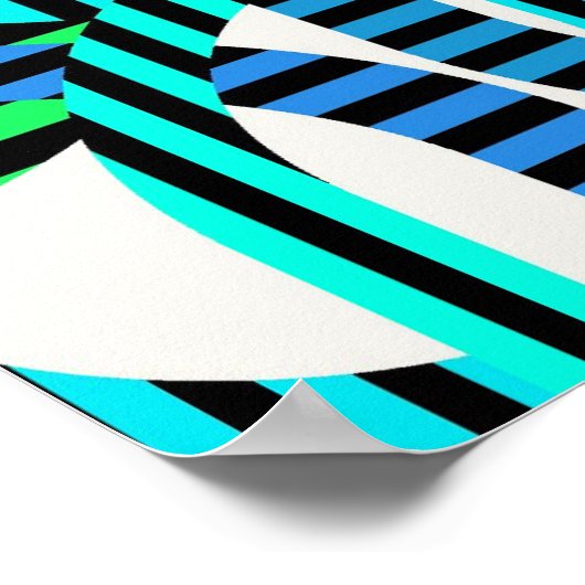 Quantum Physics Geometric Pattern  Poster (Ecke)