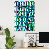 Quantum Physics Geometric Pattern  Poster (Heimbüro)