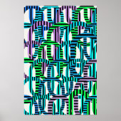 Quantum Physics Geometric Pattern  Poster (Vorne)