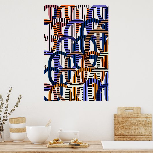 Quantum Physics Geometric Pattern  Poster (Küche)