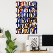 Quantum Physics Geometric Pattern Poster (Heimbüro)