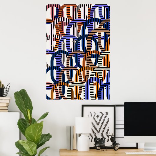 Quantum Physics Geometric Pattern  Poster (Heimbüro)