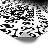 Quantum Ramanujan Tunnel Geometric OP Art Pattern  Poster (Ecke)