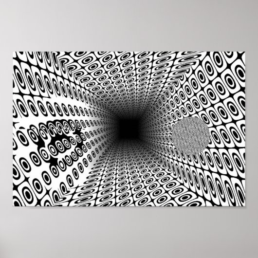 Quantum Ramanujan Tunnel Geometric OP Art Pattern  Poster (Vorne)