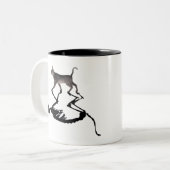 Quantum Schrodinger Cat Zweifarbige Tasse (Vorderseite Links)