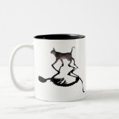 Quantum Schrodinger Cat Zweifarbige Tasse (Links)
