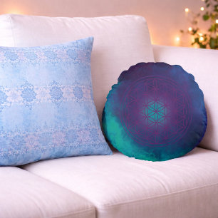 Quantum Soul – Farbe des Herzens Rundes Kissen