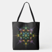 Quantum Starfire - Sacred Geometry Cosmic Mandala Tasche (Rückseite)