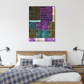 Quantum-U-Labyrinth geometrisches Muster  Leinwanddruck (Insitu (Schlafzimmer))