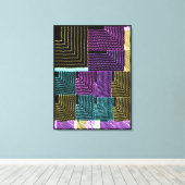 Quantum-U-Labyrinth geometrisches Muster  Leinwanddruck (Insitu (Holzboden))