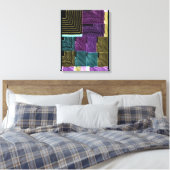 Quantum-U-Labyrinth geometrisches Muster  Leinwanddruck (Insitu (Schlafzimmer))