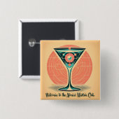 Quantum-Verschränkung Atomic Martini Club Cocktail Button (Vorne & Hinten)