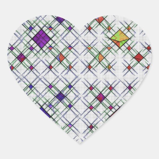 Quantum Weave Herz-Aufkleber (Vorderseite)