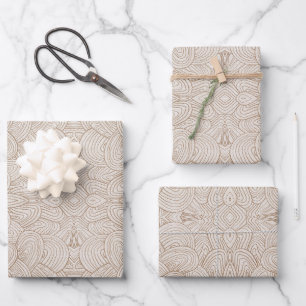 Quantumn Weave - Warm Neutral Geschenkpapier Set