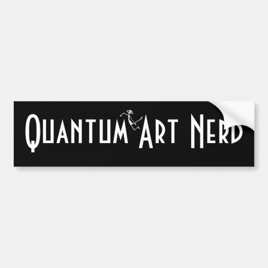 Quantums-Kunst Nerd© mit sich hin- und Autoaufkleber (Vorne)