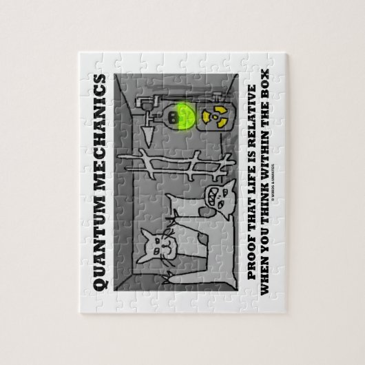 Quantums-Mechaniker-Beweis, dass das Leben relativ Puzzle (Vertikal)