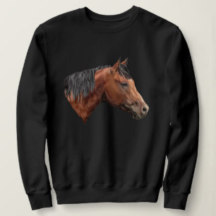 Quarab-Pferd-Porträt-Druck Sweatshirt