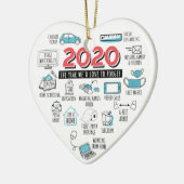 Quarantäne 2020 Weihnachts-Pandemie Keramik Ornament (Links)