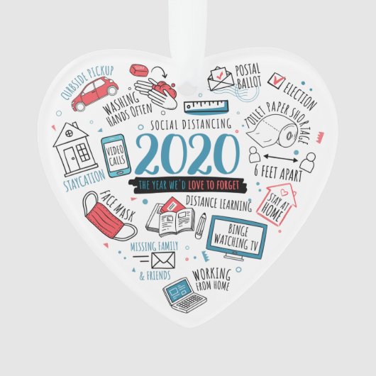 Quarantäne Aktivitäten 2020 Weihnachtsfeiertag Ornament (Vorderseite)