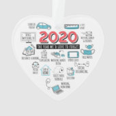 Quarantäne Aktivitäten 2020 Weihnachtsfeiertag Ornament (Rückseite)