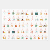 Quarantäne Alphabet Wrapping Sheet Geschenkpapier Set (Vorderseite 3)