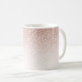 Quarantäne aus dem Zuhause Custom Pink Glitzer Kaffeetasse (VorderseiteRechts)
