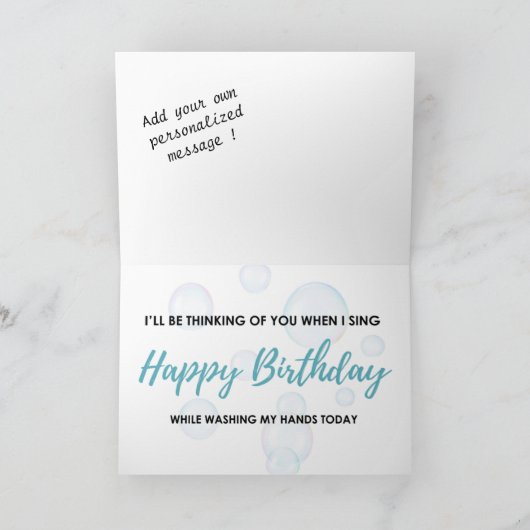 Quarantäne Birthday Card Funny Karte (Innenseite)