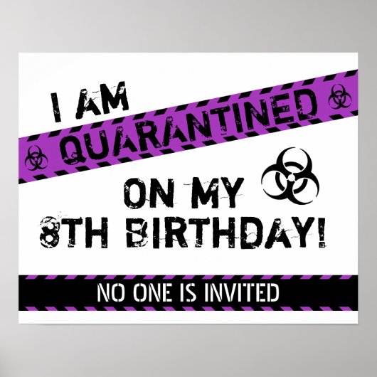 Quarantäne Birthday Poster (Vorne)