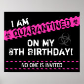 Quarantäne Birthday Poster (Vorne)