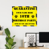 Quarantäne Birthday Sign Poster (Heimbüro)