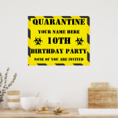Quarantäne Birthday Sign Poster (Küche)