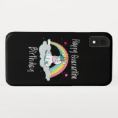 Quarantäne Birthday Unicorn Regenbogen Case-Mate iPhone Hülle (Rückseite (Horizontal))