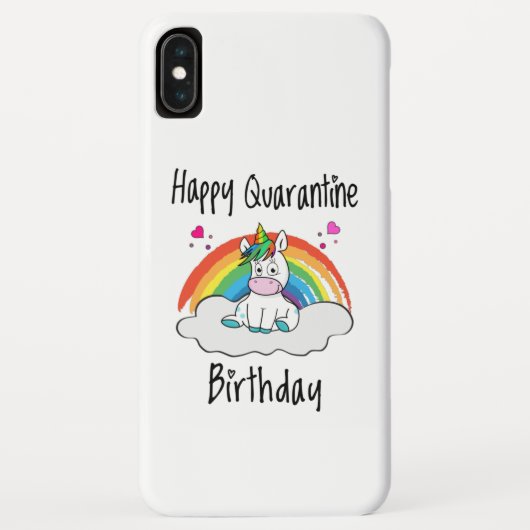 Quarantäne Birthday Unicorn Regenbogen Case-Mate iPhone Hülle (Rückseite)