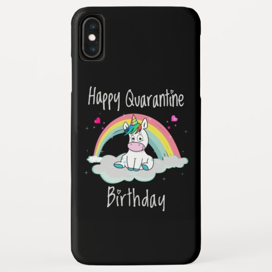 Quarantäne Birthday Unicorn Regenbogen Case-Mate iPhone Hülle (Rückseite)