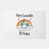 Quarantäne Birthday Unicorn Regenbogen Fußmatte (Vorderseite)