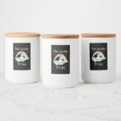 Quarantäne Birthday Unicorn Regenbogen Lebensmitteletikett (Flaschen)