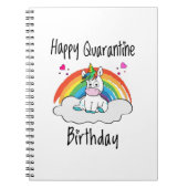 Quarantäne Birthday Unicorn Regenbogen Notizblock (Vorderseite)