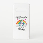 Quarantäne Birthday Unicorn Regenbogen Samsung Galaxy Hülle (Rückseite)